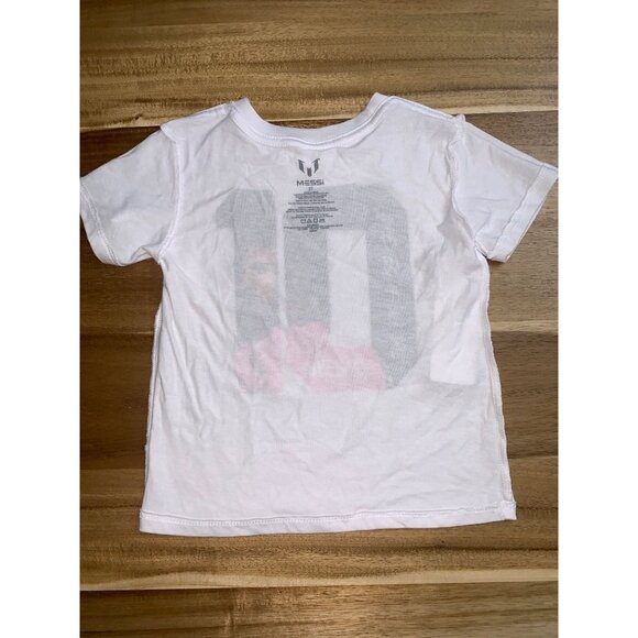 Lionel Messi Kids Toddlers T-Shirt White Greatest Of All Time Print Size 3T - Picture 5 of 10